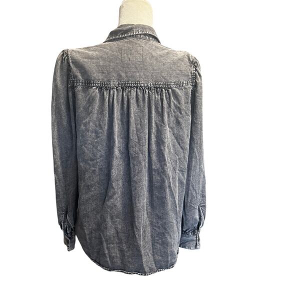 RAILS Angelica Button-Up Shirt Black Acid Wash Size Large - Picture 3 of 8